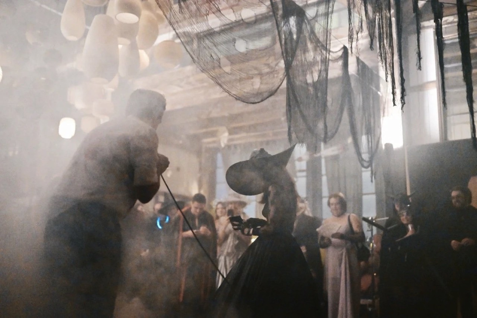 event lighting over a crowded dance floor at a sonic switchyard build
