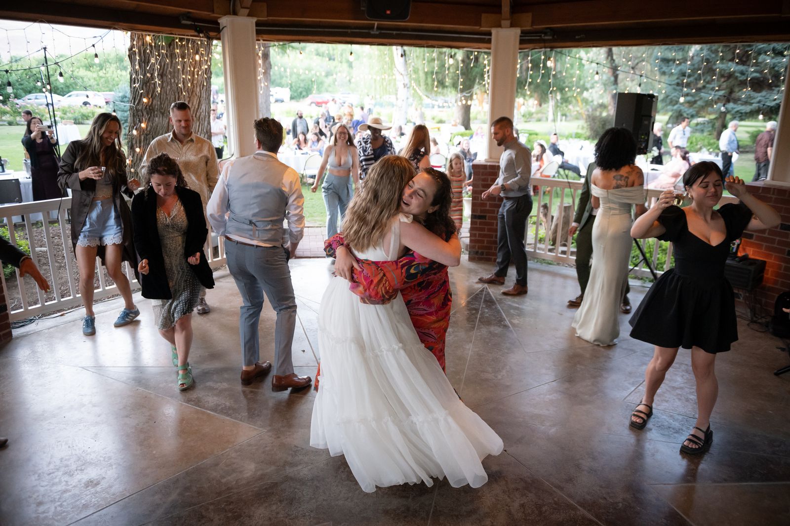 the dance floor under the gazebo in daylight